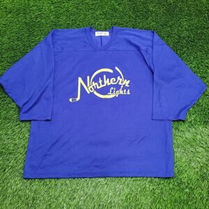 VTG Northern Light CCM Hockey Jersey Shirt 3XL 28x31 Blue